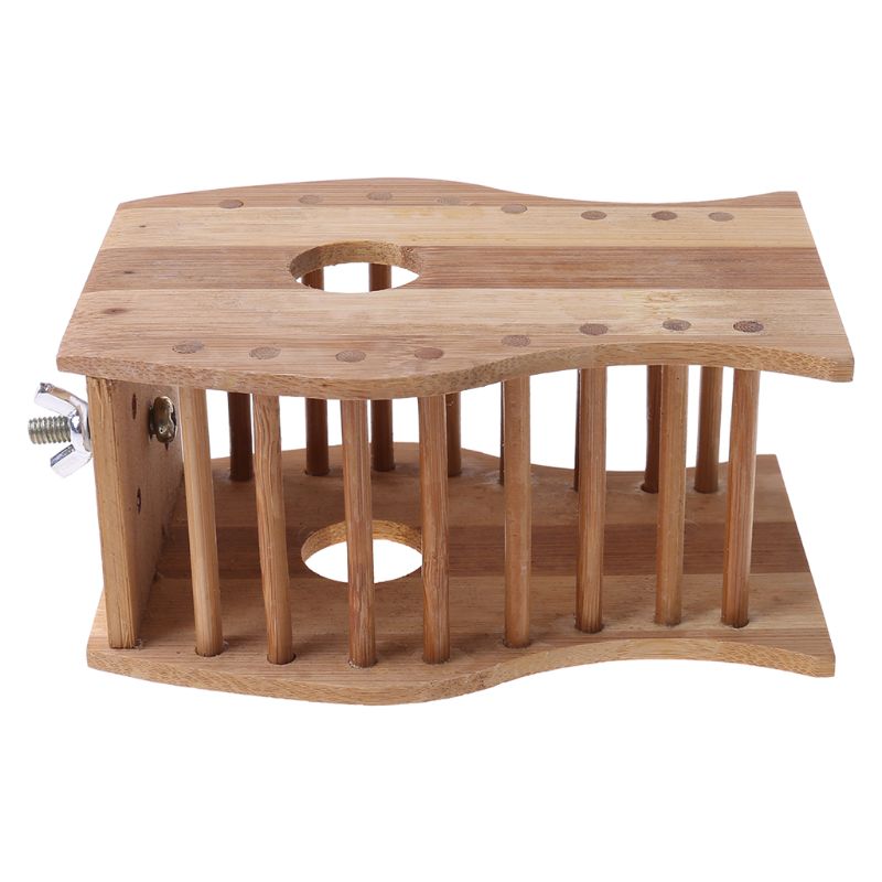 Small Pet Hay Feeder Manger Bamboo Rabbit Hamster Food Feeder Rack for Guinea Pigs Chinchillas Small Animal Supplies