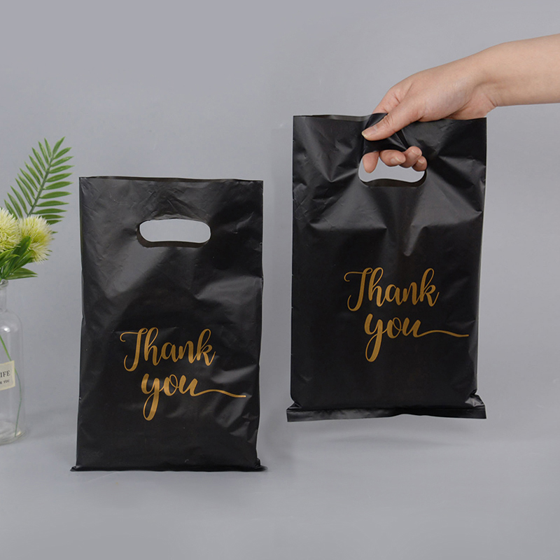 50/100pcs Thank You Bags Wedding Candy Biscuit Packaging Plastic Bag Birthday Party For Guests Small Business Supplies