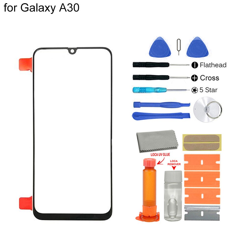 Replacement Front Glass Screen Repair Kit for Samsung Galaxy A10 A30 A70 A80 A90
