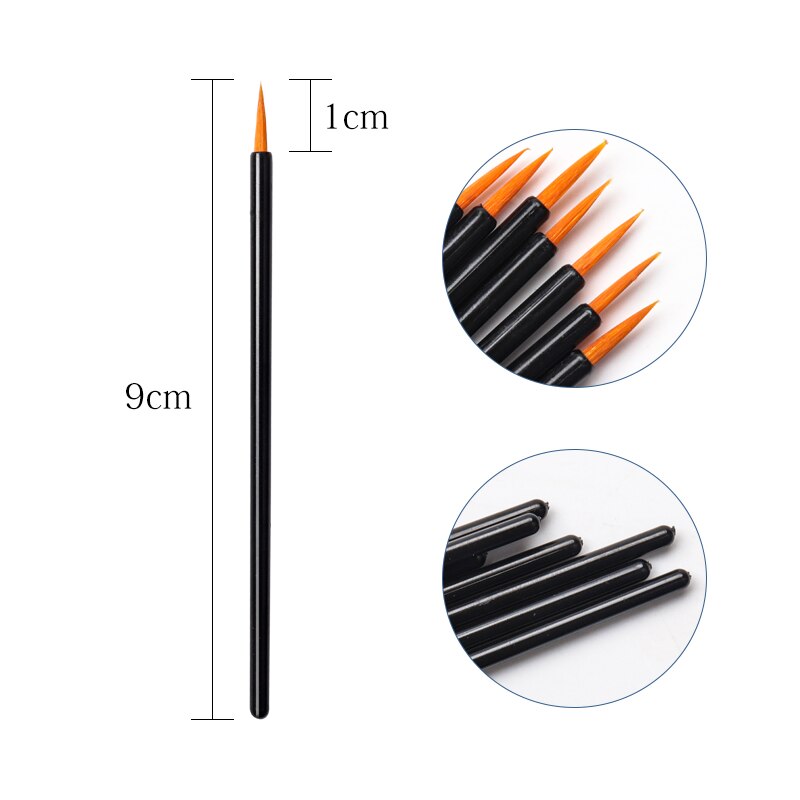 100 Stks/doos Wegwerp Eyeliner Borstels Professionele Wenkbrauw Lip Brush Oogschaduw Tool Lip Eyeliner Borstels Makeup Tools