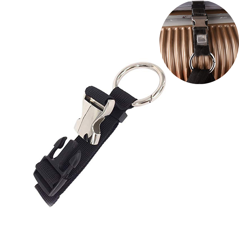 Verstelbare Sterke Vaste Riem Draagbare Multifunctionele Hanger Zwart Nylon Elastische Veiligheid Bagage Riem Koffer Anti Verloren Reizen