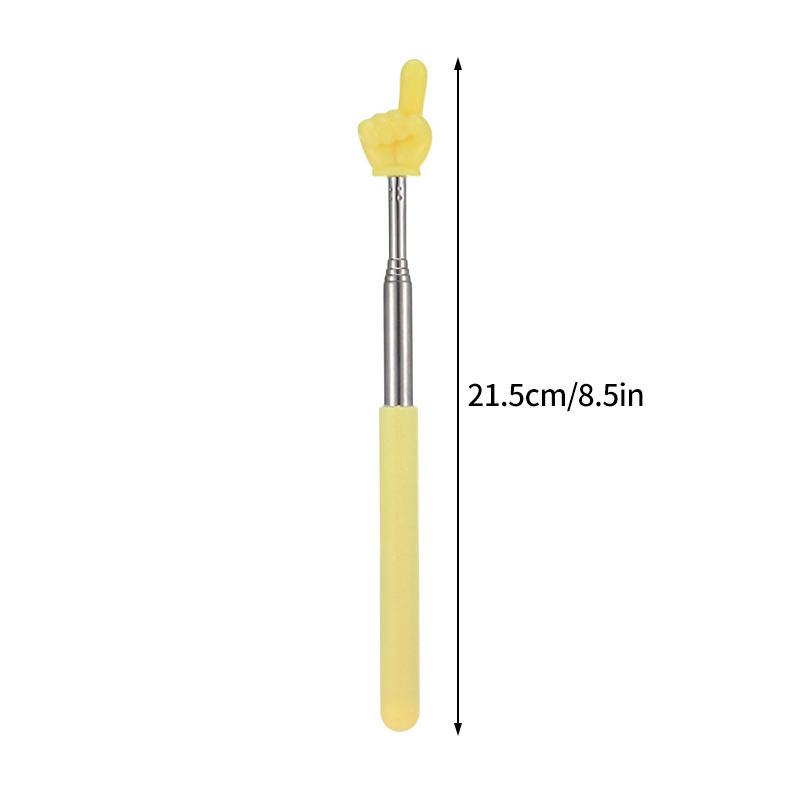 1pPointer dedo palos de lectura de acero inoxidable lectura telescópica dedo material didáctico para profesores puntero dedo palo: Verde militar