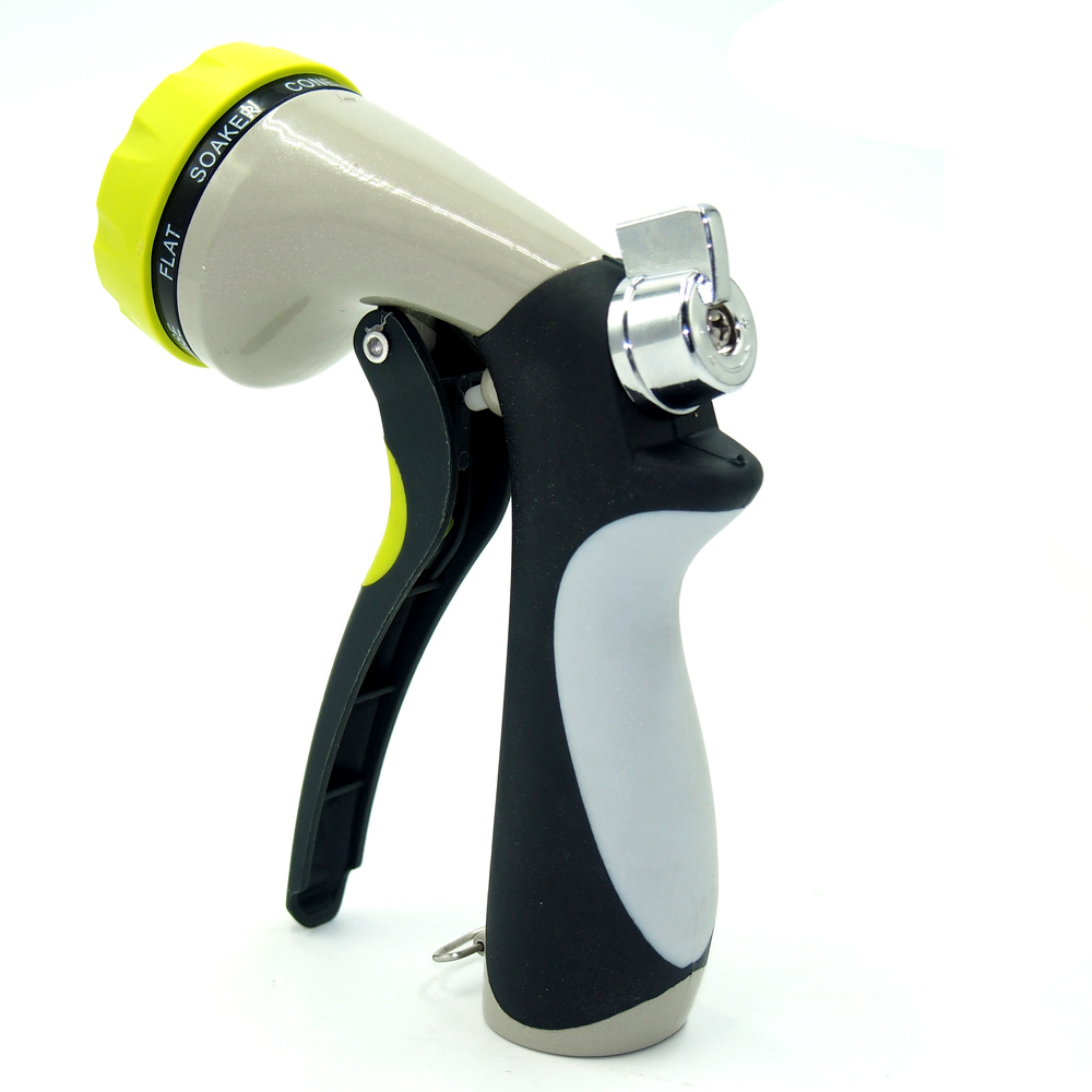 NO LEAK GARDEN HOSE NOZZLE -Heavy Duty, ALL Metal Water Sprayer for Powerful Watering - 8 spray modes