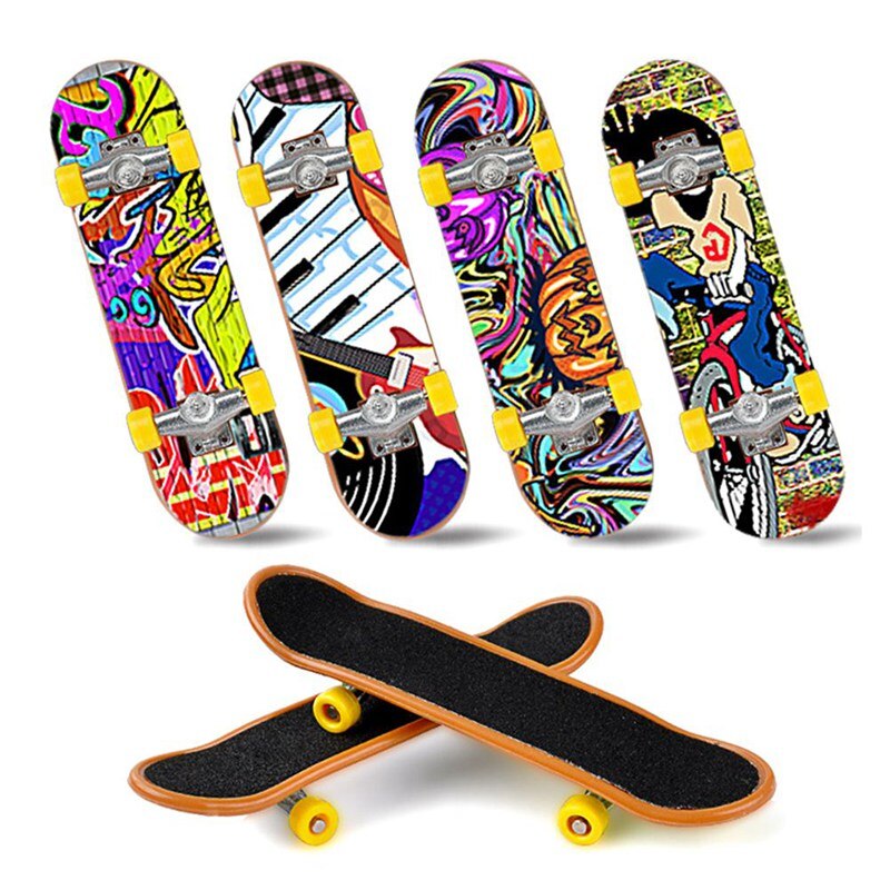 1 afdrukken Professionele Stand Skateboard Creatieve Vingertop Beweging Mini Vinger Skateboard Voor Kid Speelgoed -willekeurige Kleuren