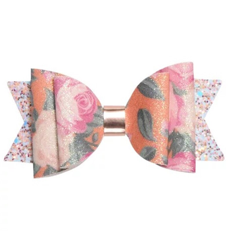 Mixiu Dubbele Laag Glitter Haarelastiekjes Clips Sequin Boog Haarspeld Meisje Haar Accessoires Prinses Party Decor Hoofddeksels Verjaardag: 11
