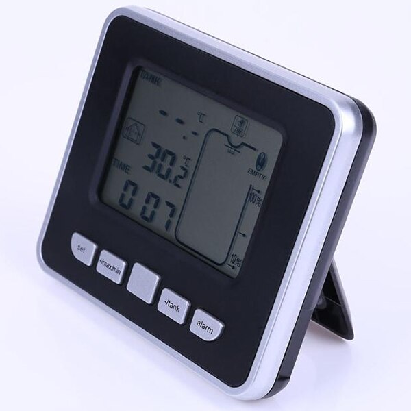 Wireless Ultrasonic Tank Liquid Level Flow Water Meter With Temperature Water Tank Transmitter Mounting Screws Measuring Tool