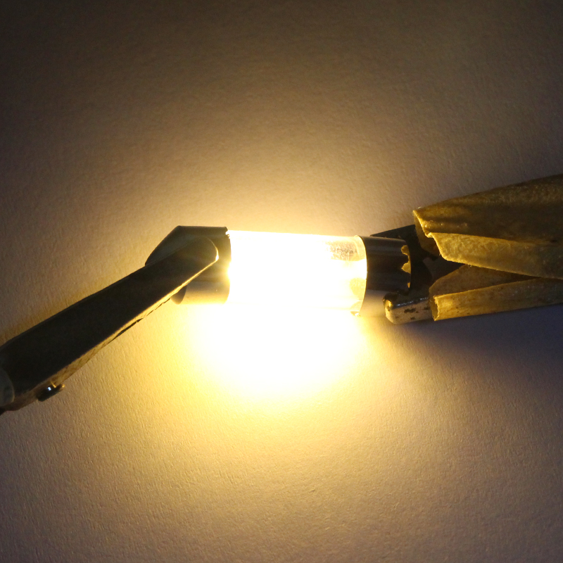 Festoon Led Bombilla para matrícula, lámpara de Doom Interior, 31mm, 36mm, 39mm, 41mm, C3W, C5W, C10W, Canbus 6, 12, 24 V, voltios, COB, 6v, 12v, 24 v: Color blanco cálido / 11 ud