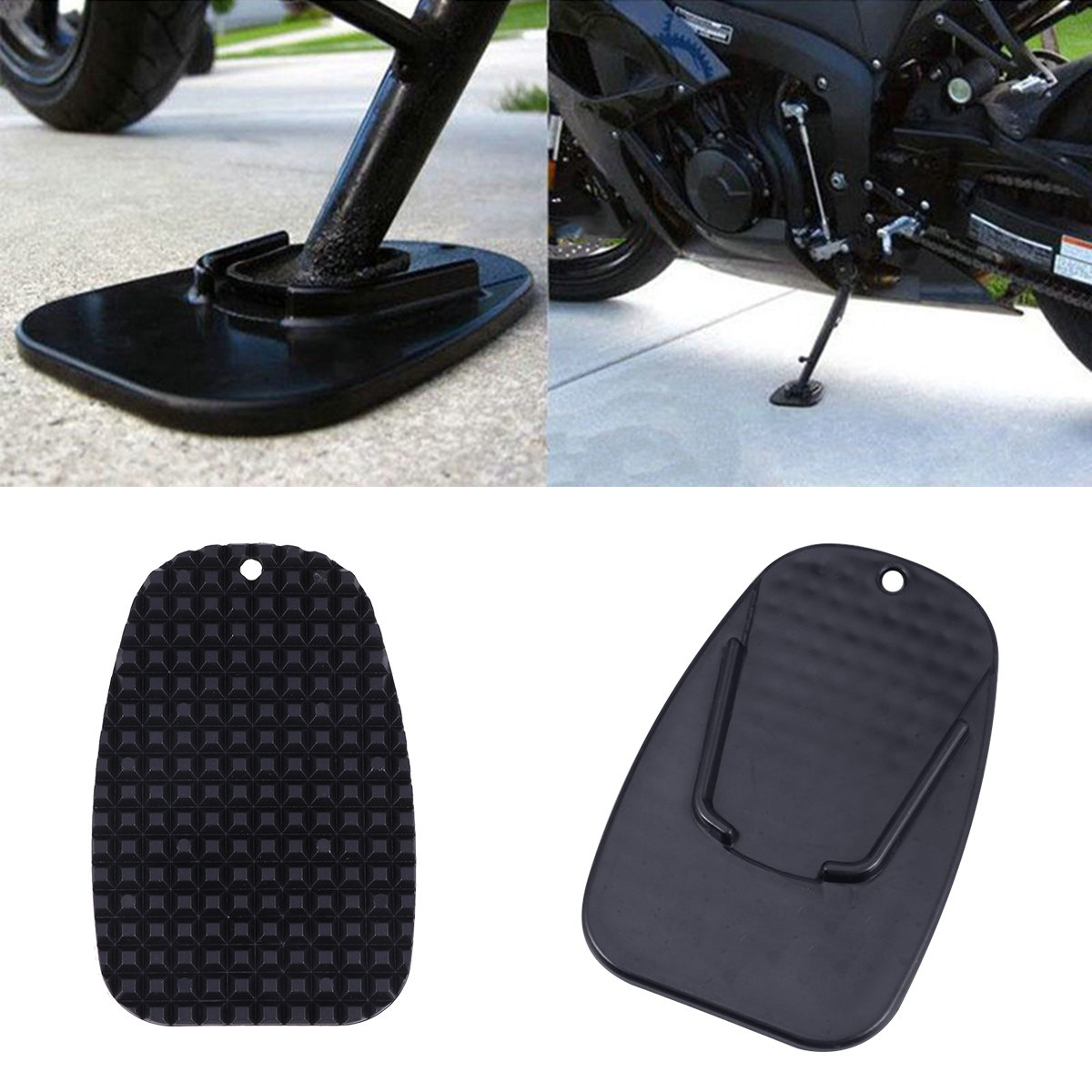Motorfietsstandaardpad Heavy Duty antislip standaardsteunplaat voor ongelijke ondergronden Gras Grind Zand Garagevloerbescherming