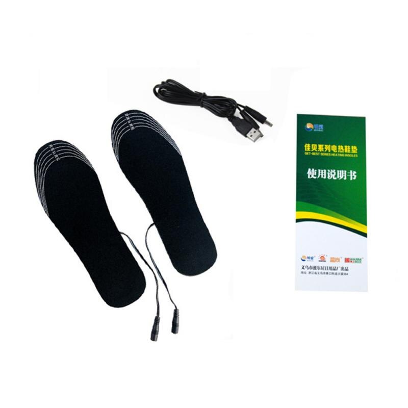 USB Cutable Heating Insole Electric Heating Foot Warming Insole Chargings Heating Washable Insole Winter Shoes Boots Pad