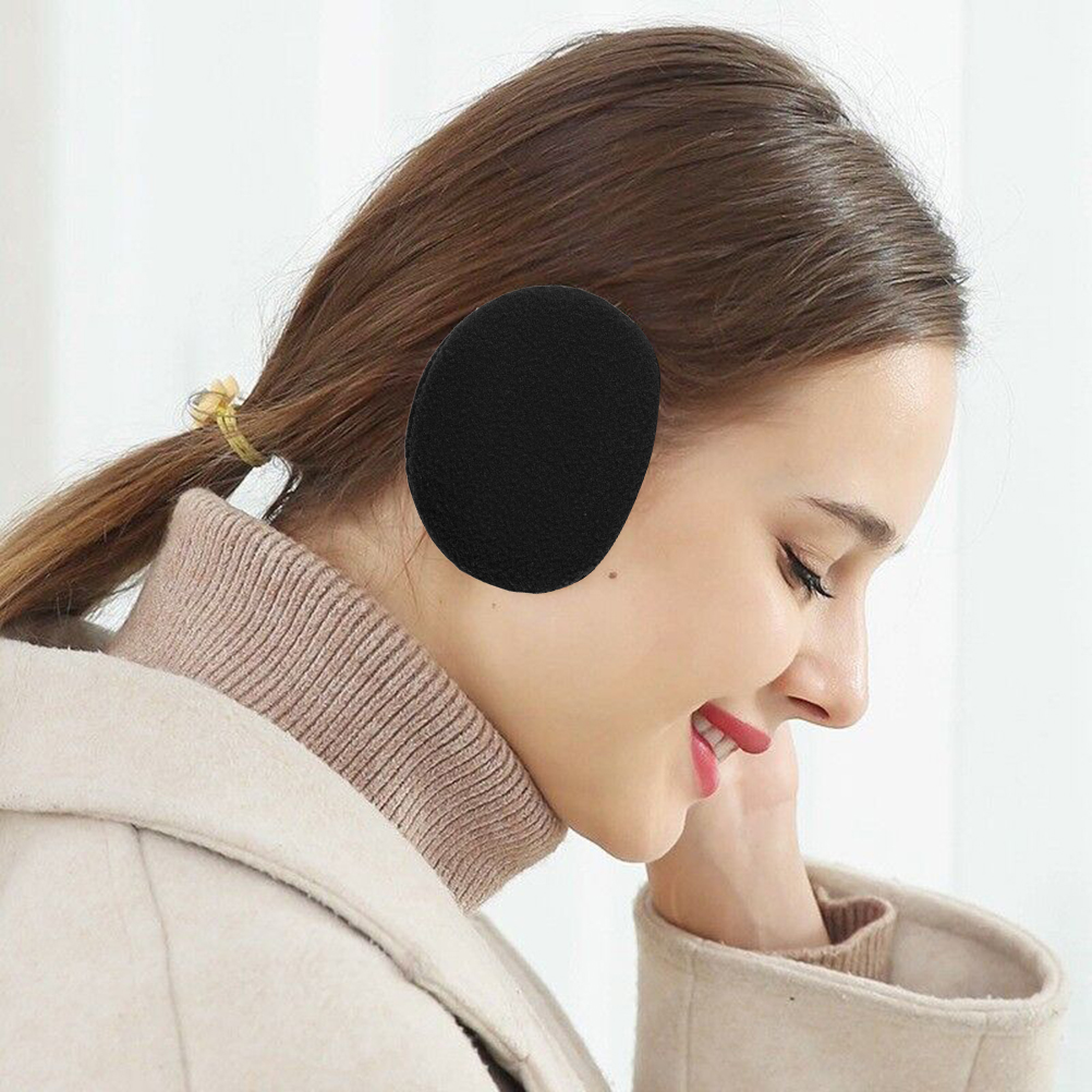 Winter Outdoor Earbags Bandless Ear Warmers Earmuffs Ear Cover Ear Protection: black 1