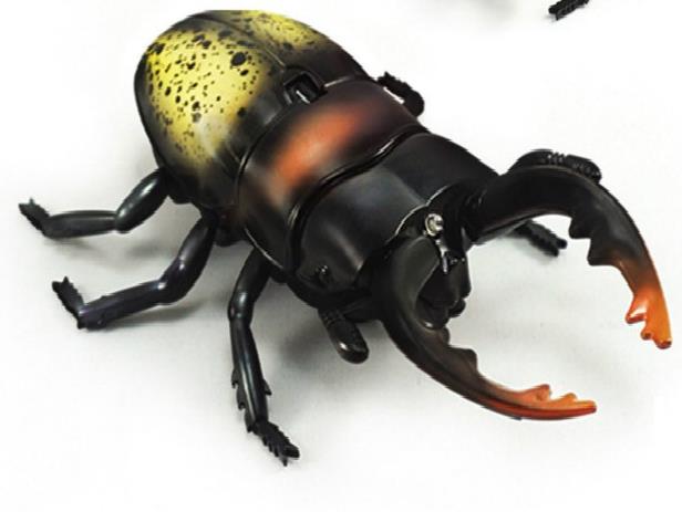 Novel Remote Control Likelife Beetle Shovel Collection Simulation of Insect Infrared RC Electric Mini Animal Toys Truely Robot: Yellow