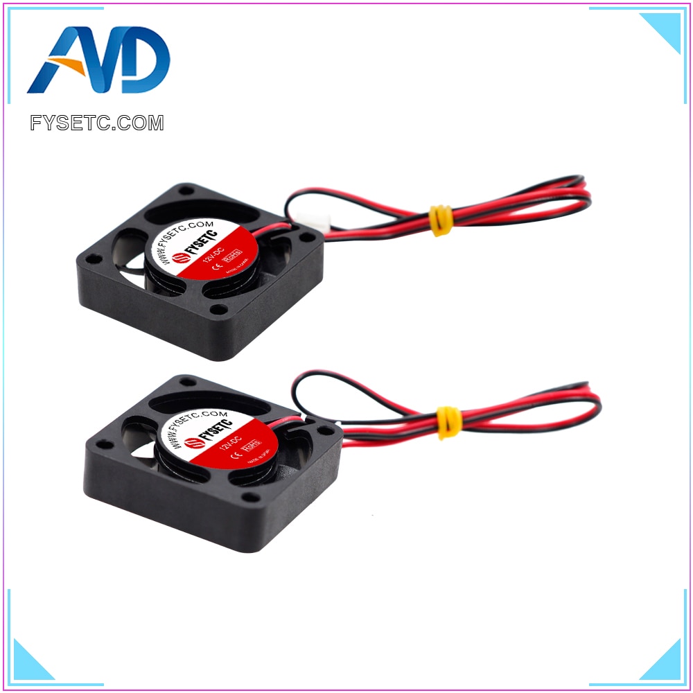 1 pc 4010 ventilador de refrigeração 12 v 2 pinos com fio dupont sem escova 40*40*10 ventiladores frescos radiato para as peças das impressoras anet a8 a6 3d