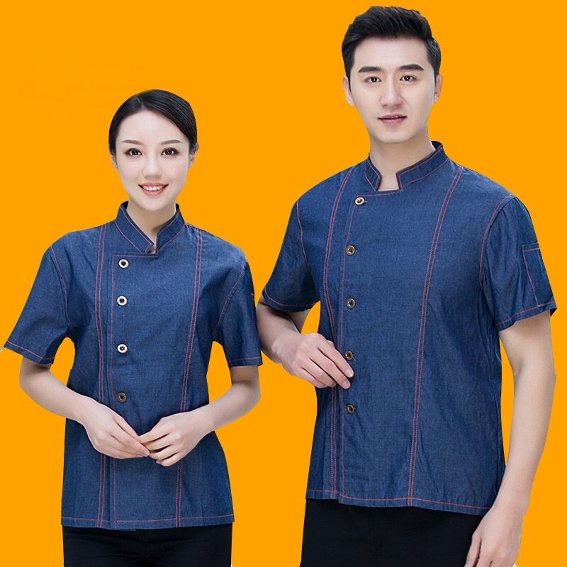 Chef jacket bakery uniforms cook clothes food service restaurant chef uniform catering clothing cook coat clothing DD1533