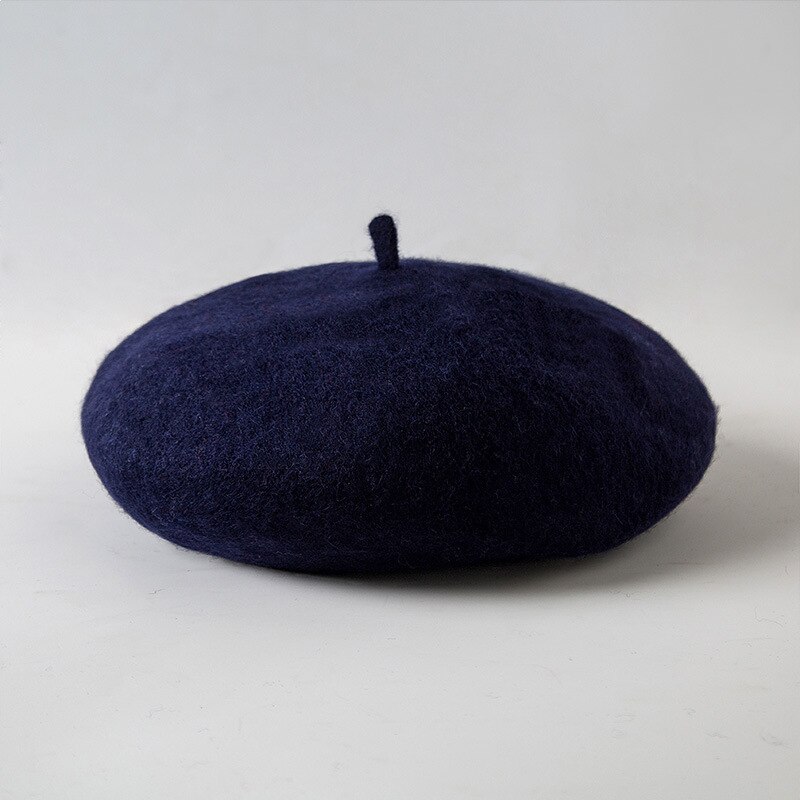 NO.ONEPAUL Female Bonnet Caps Winter All Matched Warm Walking Hat Cap Cheap Women Wool Solid Color Beret: JBR-A4