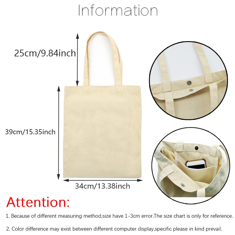 Rainbow Cotton Canvas Bag Women&#39;s Casual Shoulder Bags Lady Handbag Reusable Large Capacity Tote Bags Student Book Bag