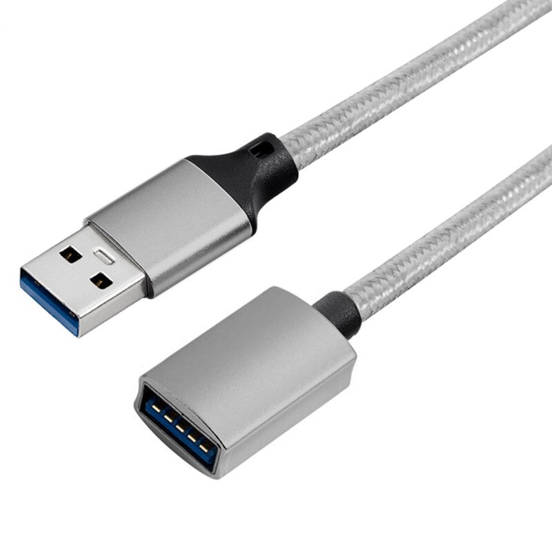USB 3.0 Cable USB Extension Cable Male to Female Braid Data Cable USB3.0 Extender Cord for PC TV USB Extension Cable 1m