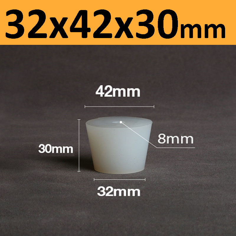 Tappi per tappo di copertura per fermentatore in silicone con foro per valvola camera d'equilibrio birra vino Coperchi per fermentazione in gomma Forniture per fermentazione Bianco