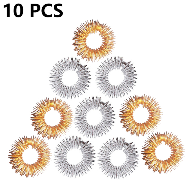 10 Pcs Spiky Zintuiglijke Ringen Grote Spikey Fidget Speelgoed Vinger Acupressuur Massage Ringen Therapie Vinger Circulatie Ring Adhd: 10 PCS Mix