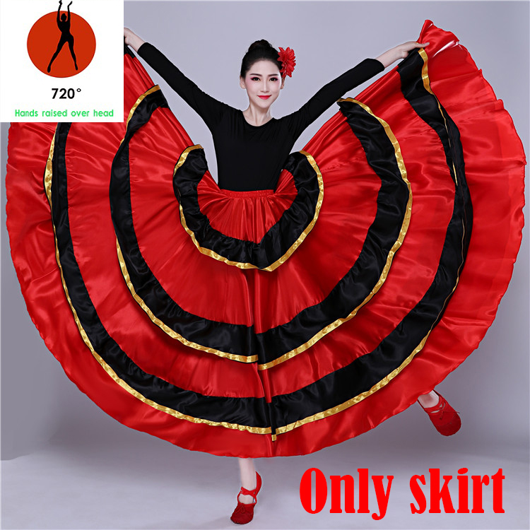 Neue Spanisch Flamenco Felsen Stierkampf Bauchtanz Kleid Kostümich Bühne Leistung Party verrotten Felsen Frauen Weibliche Kleidung DL5157: 720 Grad