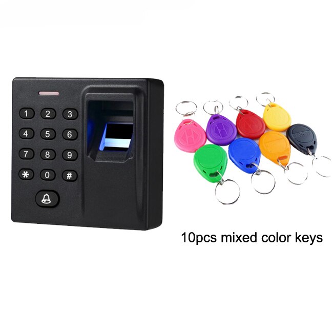 Mini Door open Fingerprint Access Control 1000 users Standalone Door Controller Keypad Finger and RFID Card Door Entry Lock D1-j: D1-J  10 mixed keys