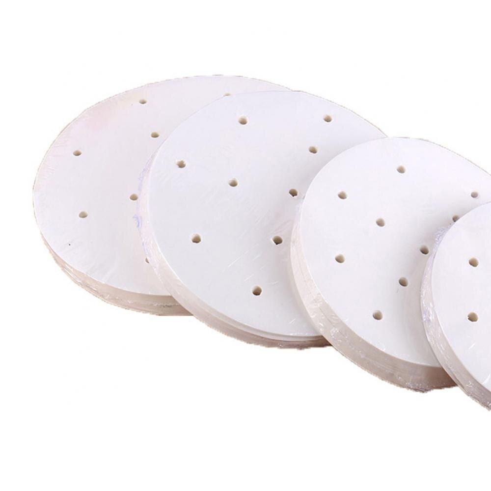 100Pcs Perforated Non Sticky Baking Paper Bread Snack Steamer Sheet Disposable ​Baking Sheets Steamer Mat