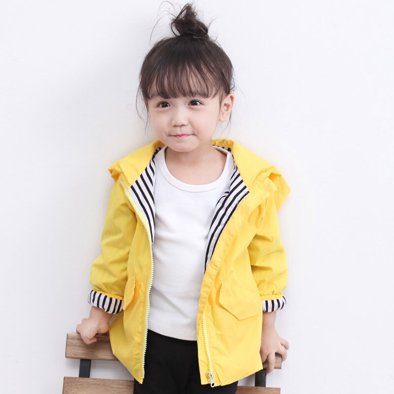 Chaqueta de pato amarillo para niños, abrigo de Primavera/otoño, chaqueta de bebés niños, abrigo de uso en exteriores para niños
