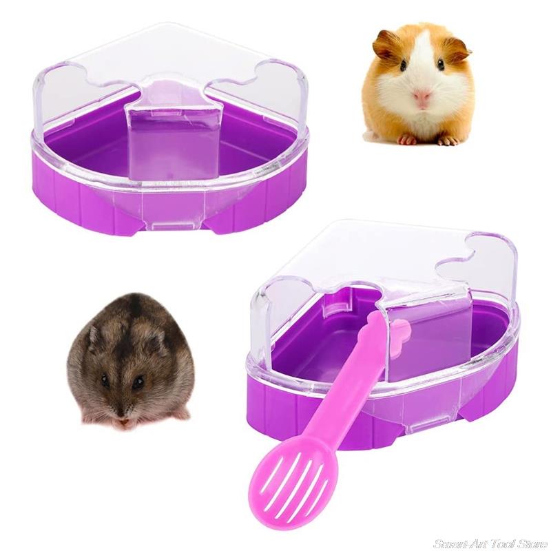 Cama de plástico para hámster, jaula de baño de plástico para mascotas, casa de descanso para cobayas, accesorios para juguetes,