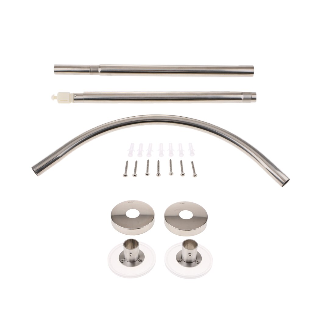 Dusche Vorhang U bilden Ecke Schiene Schlecht Spur Ringe Clips Halfter Stange Pole 2cm Dia Vorhang Hardware- Zubehör