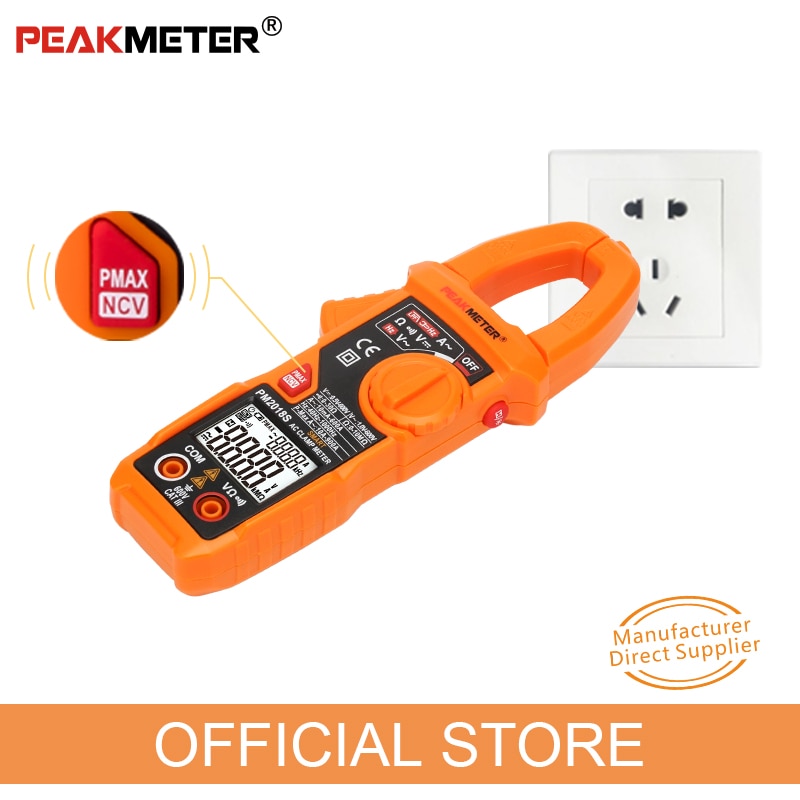 Smart Clamp Meter PEAKMETER PM2018S Portable Digital Multimeter AC Current Voltage Resistance Continuity Measurement Tester