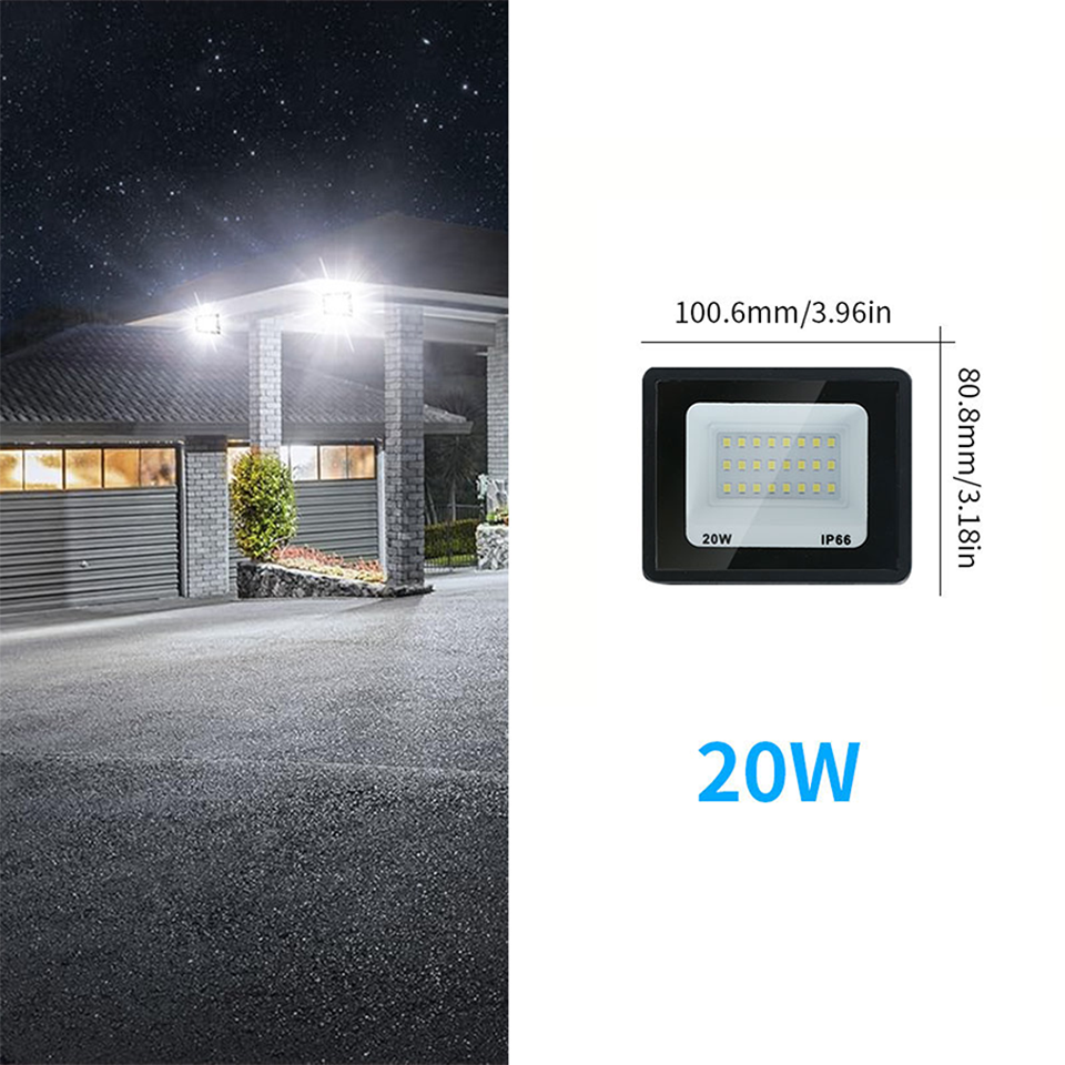 LED Spotlight High brightness 220V 10W 20W 30W 50W 100W 150W 200W 300W Waterproof IP66 Garden Outdoor Light lamp Reflector lamp: S / PURPLE