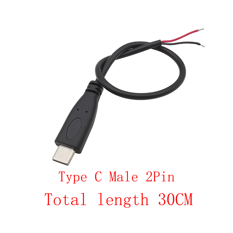 USB-voedingskabel Micro USB / USB 2.0 Type A / Type C 2/4 Pin Stekker Vrouwelijke Jack Draadconnector Data-oplaadsnoeren 30CM: Zilver / Onder 5 Stks
