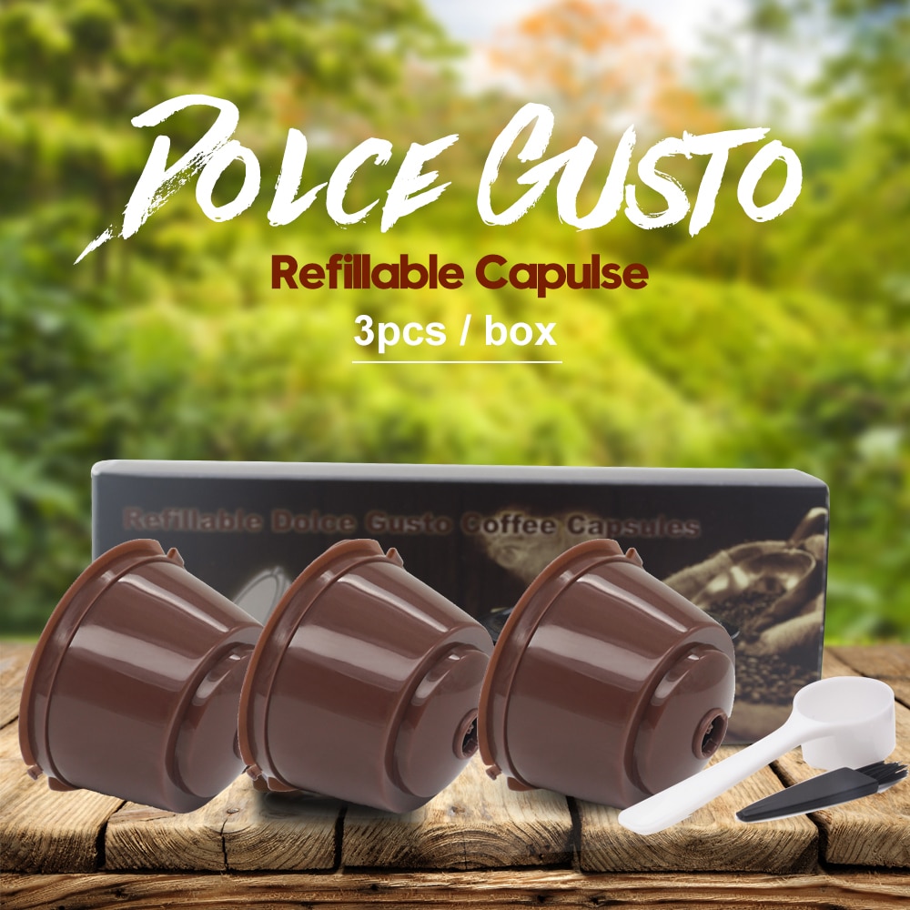 1/2/3/4/6 st / förpackning återanvändbara kaffekapslar av matkvalitet för dolce gusto påfyllningsbar kaffekoppfilter
