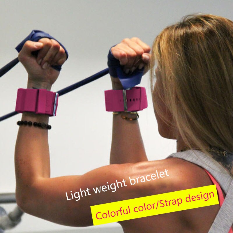 2pcs Adjustable Silicone Yoga Pilates Weighted Bracelet Wrist Weight For Fitness Exercise Walking Jogging Yoga Gym Sweatband