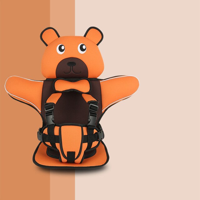 AAG 0-12Y Art Stuhl Sicherheit Sitz Baby Esszimmer Stuhl Sitzkissen Pad matt freundlicher Kinderwagen Reise Kissen Tragbare Stühle Träger: MAAG513-Orange