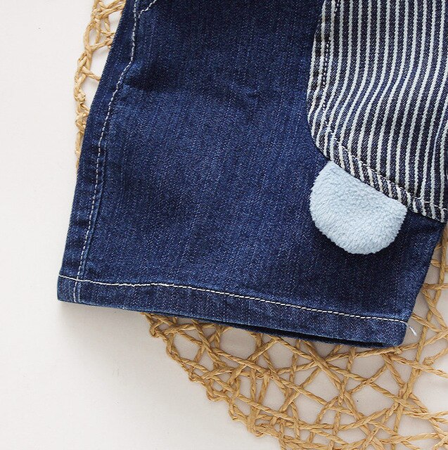 1 2 3T Baby Kleding Jongens Meisjes Jeans Overalls Shorts Peuter Denim Rompertjes Leuke 3D Cartoon Hond Bebe Broek zomer Bib Kleding
