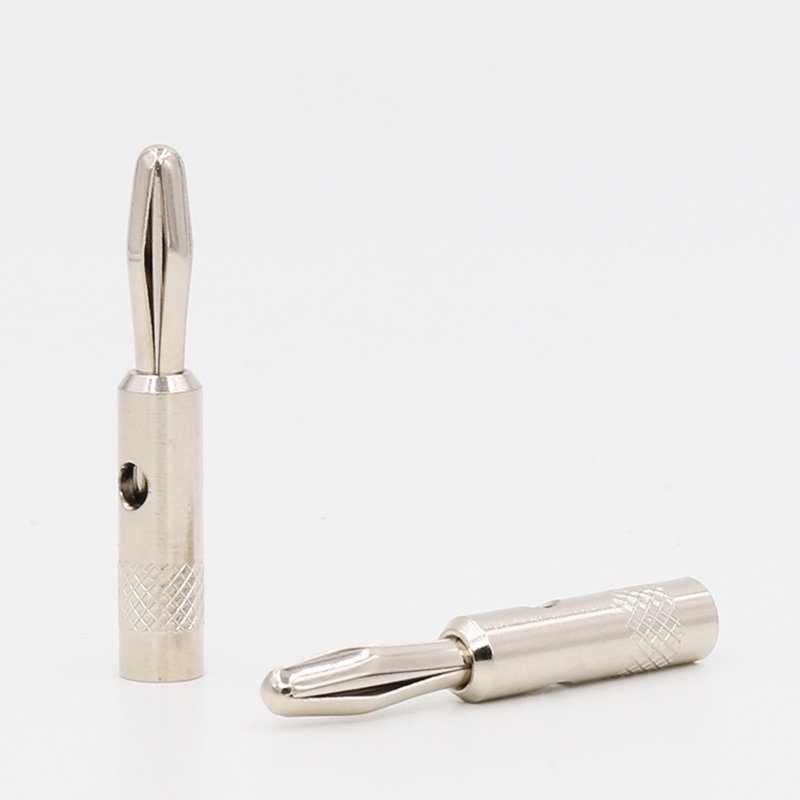 Rhodium Plated Banana Audio Plug Speaker Cable Banana Plug Connector