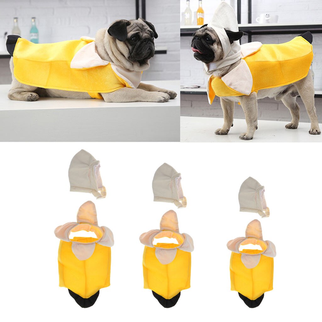 Hond Jassen Jassen Banaan Tuniek Grappig Fancy Dress Halloween Kostuum Partij Doek