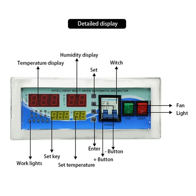 Inkubator automatyczny regulator temperatury i wilgotności inteligentne sterowniki
