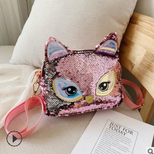 Unicorn Shoulder Bags for girls Travel Women Cartoon Print Sequin Bags Glitter luxury Leather Crossbody Hobo Bag Satchel /BY: D