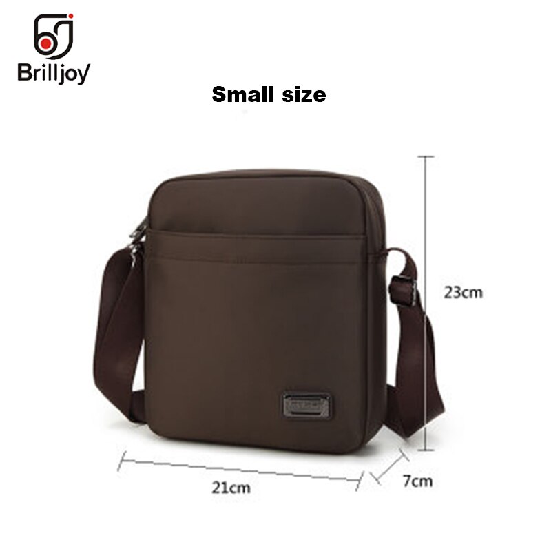 Brilljoy Mannen tas mode heren schoudertas aktetas tassen oxford casual messenger bag zakenlieden reistassen: Men bag Small brown