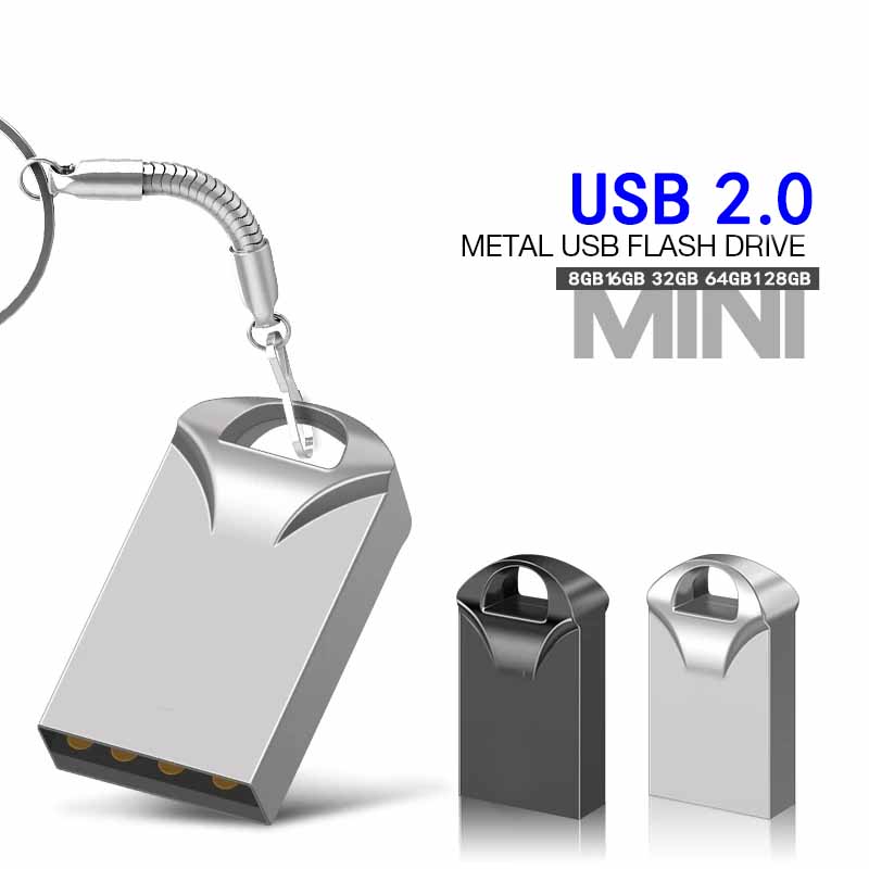 Mini metalen usb-flashdrive 2.0 geheugenstick 128gb 64gb 32gb 16gb 8gb pendrive 64gb 128gb snelle usb-flashdrive pendrive
