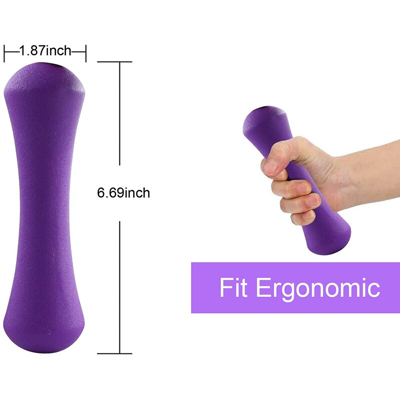 Poids à la main néoprène anti-dérapant petit haltère pour l'exercice d'entraînement 1Kg
