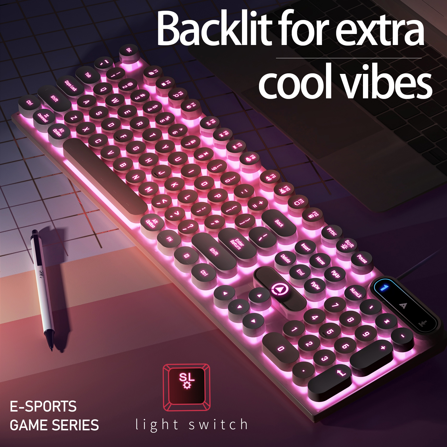 Teclado de oficina con cable USB USB, escritura silenciosa, ergonómico para computadora doméstica/negocios/de escritorio, Compatible con PC/portátil