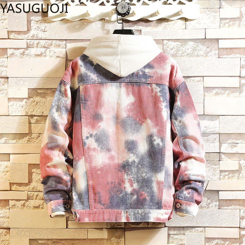 YASUGUOJI Camouflage Denim Jacket Men Hip Hop Jean Jacket Men Spring Plus Size 4xl 5XL Coat Streetwear Clothes