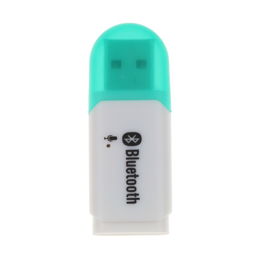 Kebidu Bluetooth 5.0 Mini USB Wireless Adapter Audio Stereo Receiver Car kit with microphone for compute Car player speaker: Green