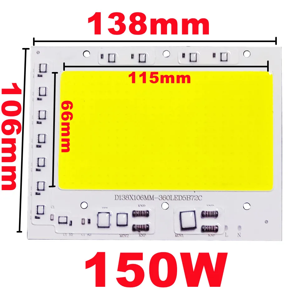 Chip LED COB de 220V, 200W, 100W, 150W, 200-240V, IC inteligente, sin necesidad de controlador, lámpara LED para foco de luz de inundación, fuente de iluminación DIY: Gris oscuro / 28 W