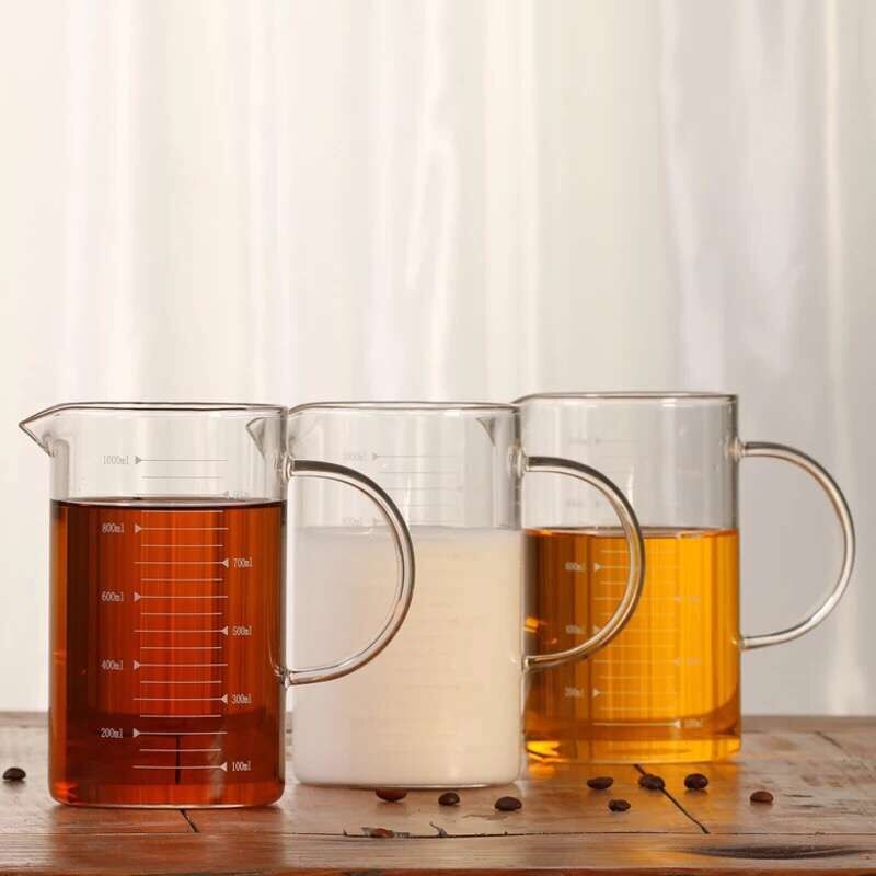 Glass Transparent Measuring Cup Cooking Tools Container Measuring Cup Measuring Liquid Bakeware Kitchen Accessories WY80303