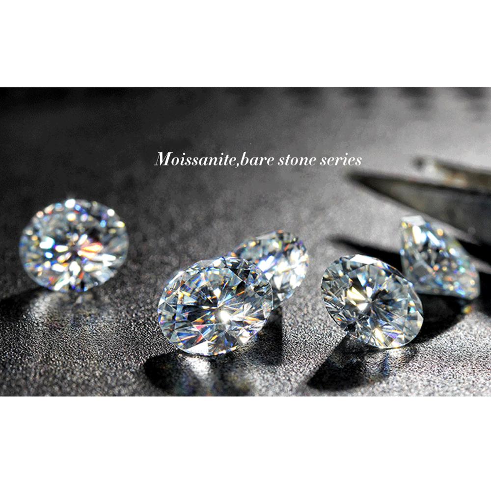 Losse Edelstenen Moissanite Steen 0.8ct 6Mm D Kleur VVS1 Ronde Diamant Vorm Uitstekende Cut Pass Diamond Test voor Ring