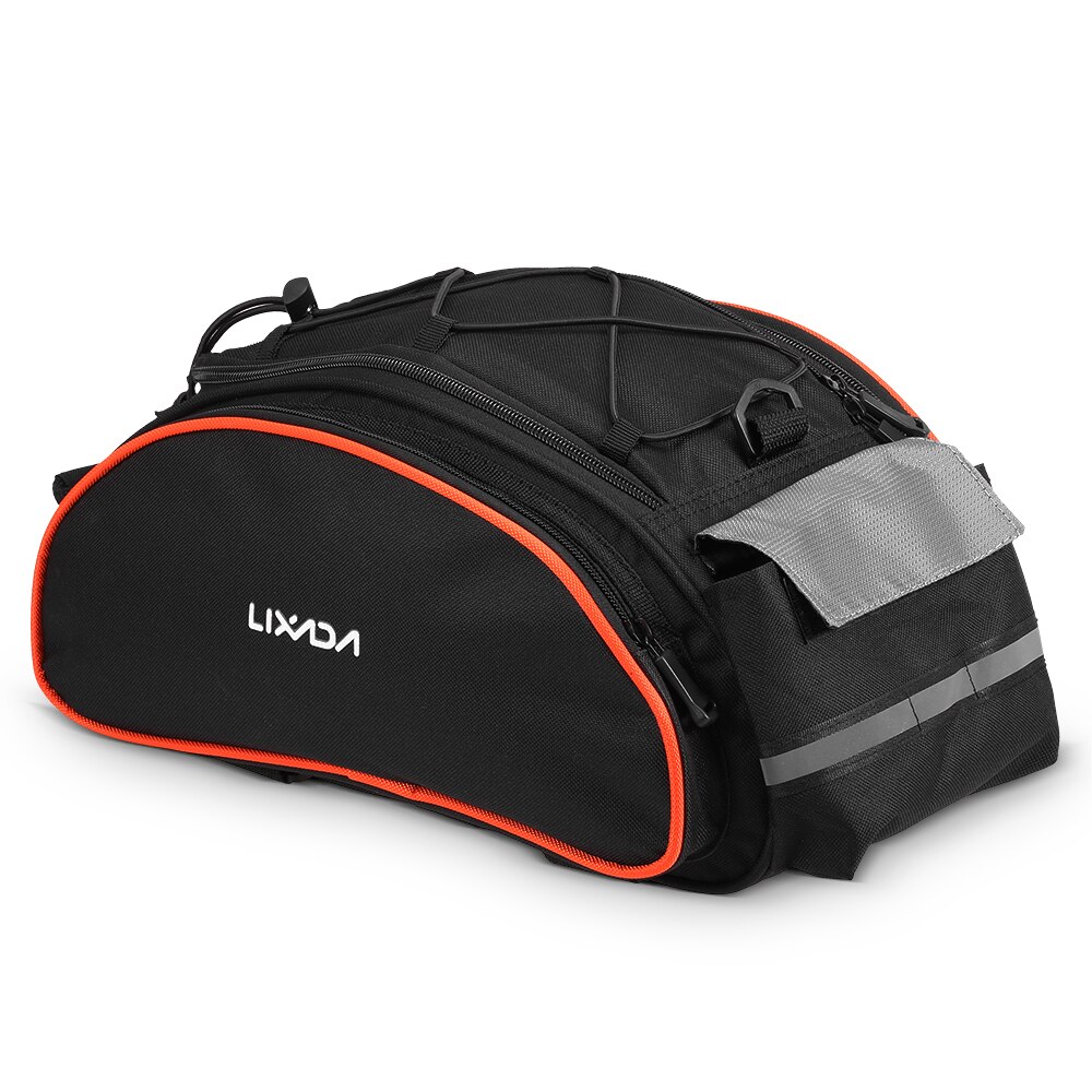 Lixada 13l multifunktionel cykel bagsædetaske udendørs cykelstativ sæde taske bagagerum bagagerygsæk håndtaske skuldertaske: 1