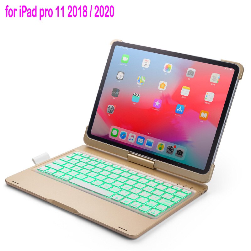 Retroiluminada Bluetooth funda para teclado para iPad 9,7 10,2 5th 6th 7th generación para apple iPad aire 1 2 3 Pro 10,5 11 20: 11 gold